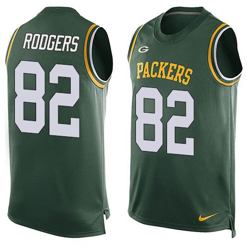 Nike Packers #82 Richard Rodgers Green Team Color Men's Stitched NFL Limited Tank Top Jersey - Click Image to Close